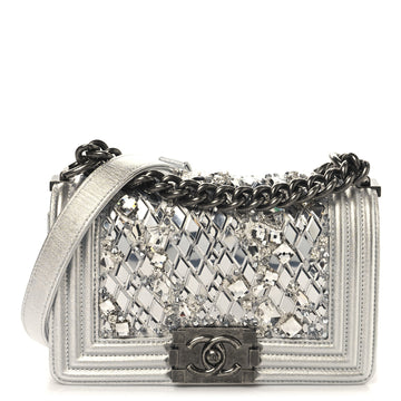 Chanel Metallic Calfskin Crystal