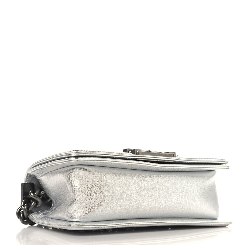 Chanel Metallic Calfskin Crystal