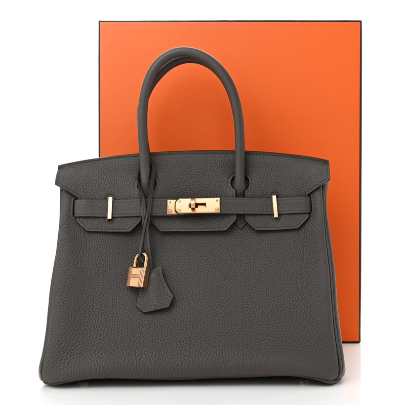 Hermes Togo Birkin 30 Etain