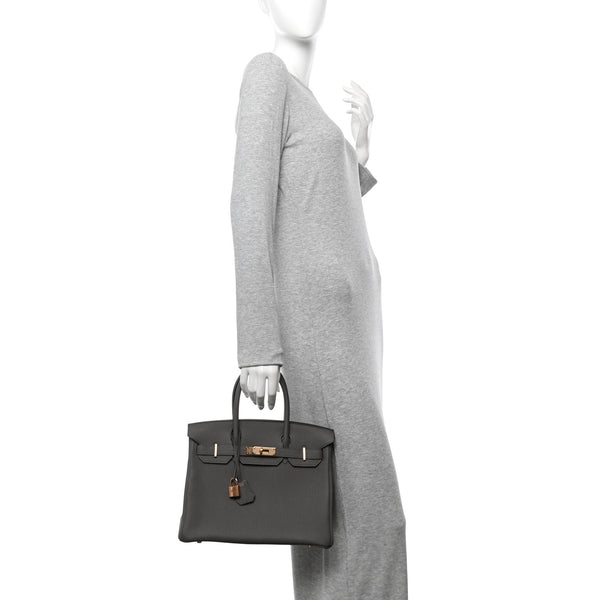 Hermes Togo Birkin 30 Etain