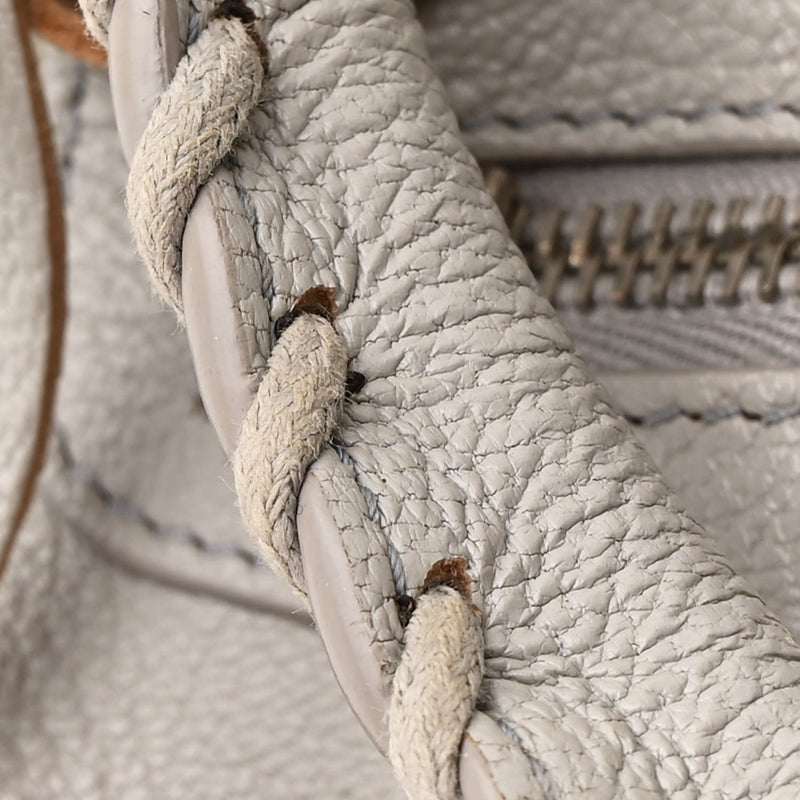 Balenciaga Chevre Silver Metallic Edge