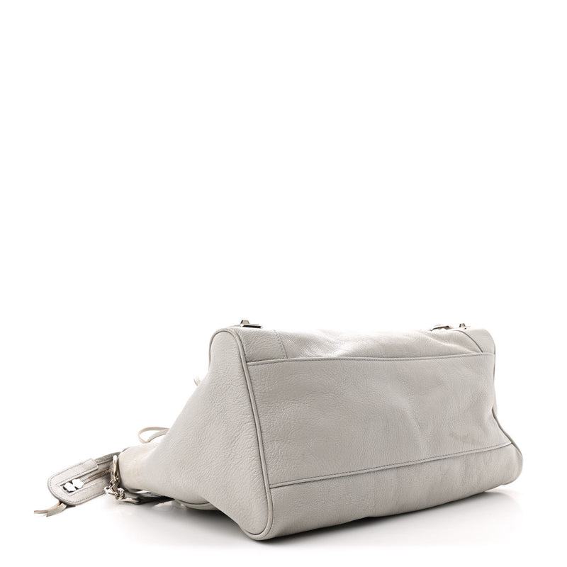 Balenciaga Chevre Silver Metallic Edge