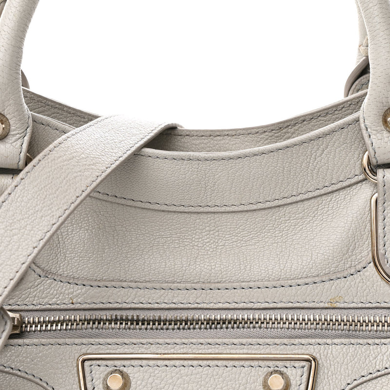 Balenciaga Chevre Silver Metallic Edge
