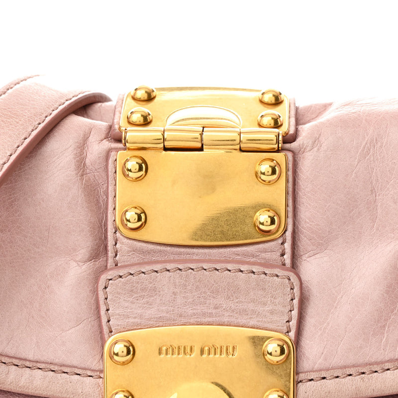 Miu Nappa Matelasse Top Handle Tote
