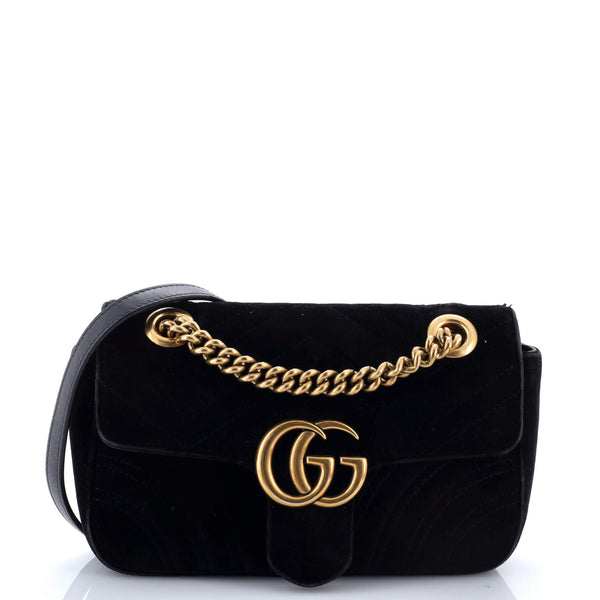Gg Marmont Flap Bag Matelasse Velvet
