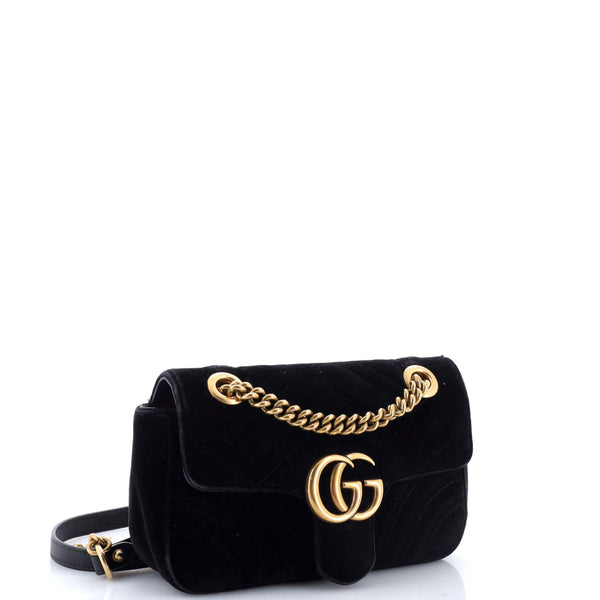 Gg Marmont Flap Bag Matelasse Velvet