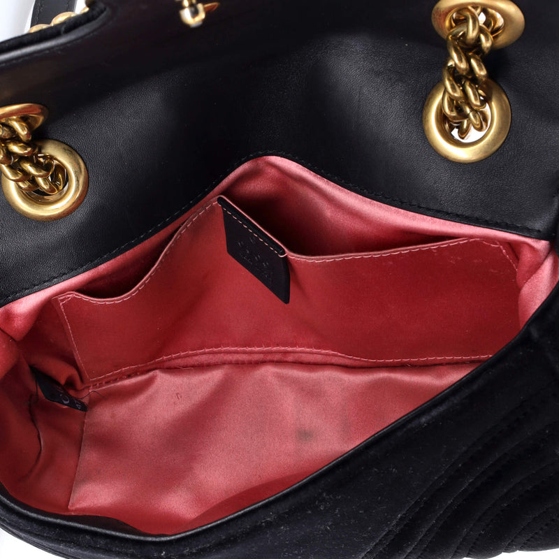Gg Marmont Flap Bag Matelasse Velvet