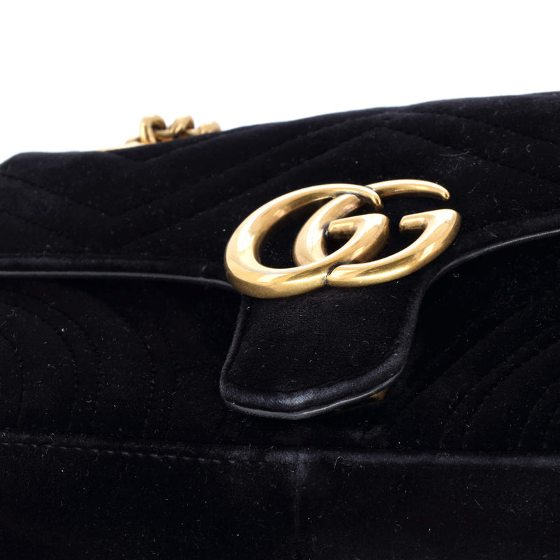 Gg Marmont Flap Bag Matelasse Velvet