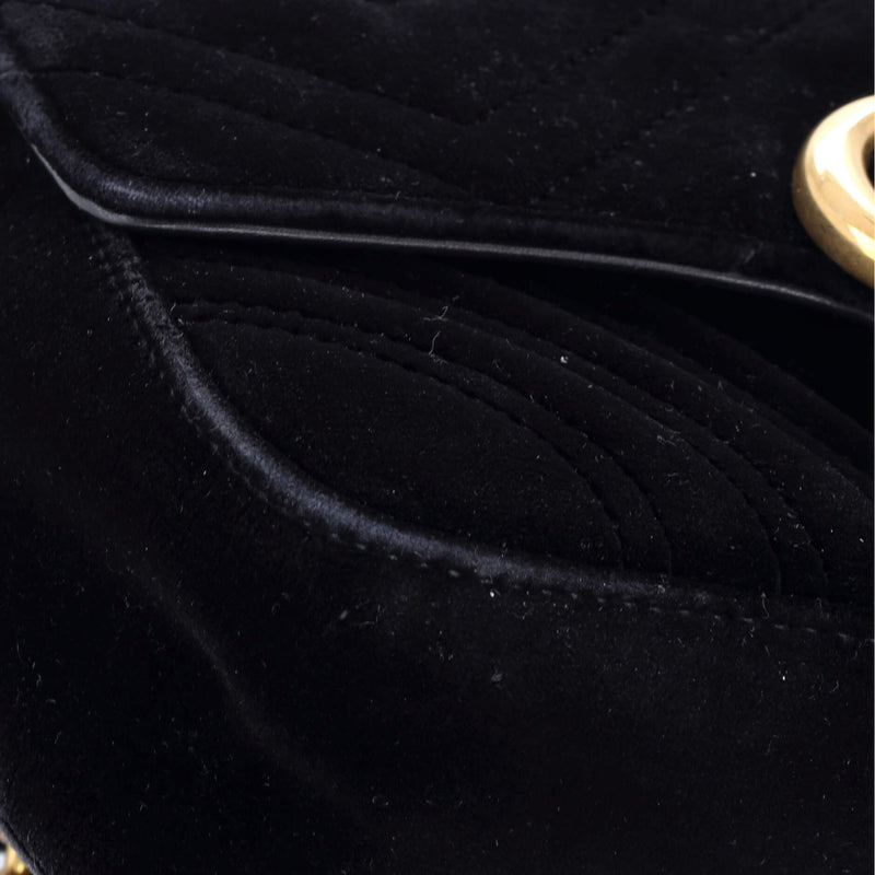 Gg Marmont Flap Bag Matelasse Velvet