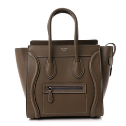 Celine Drummed Calfskin Micro Luggage