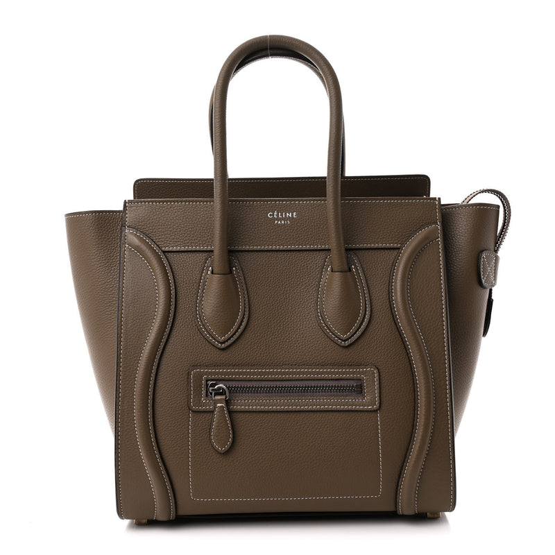 Celine Drummed Calfskin Micro Luggage
