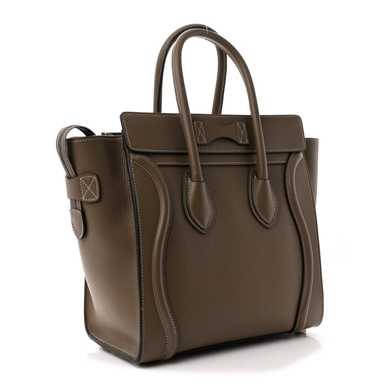 Celine Drummed Calfskin Micro Luggage