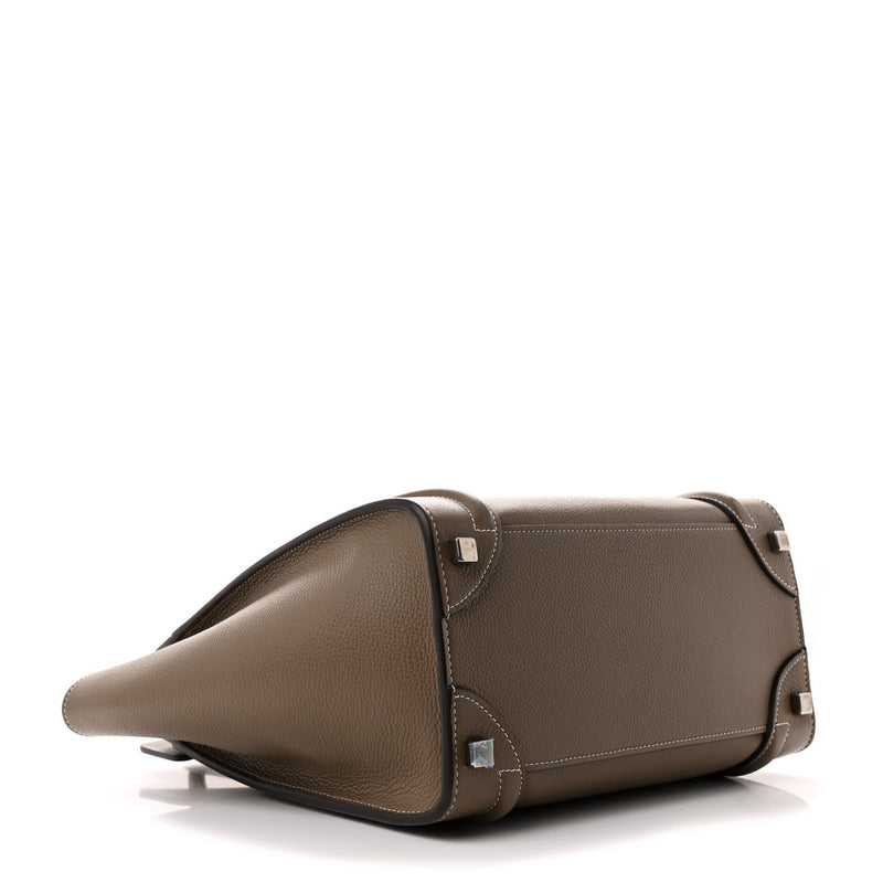 Celine Drummed Calfskin Micro Luggage