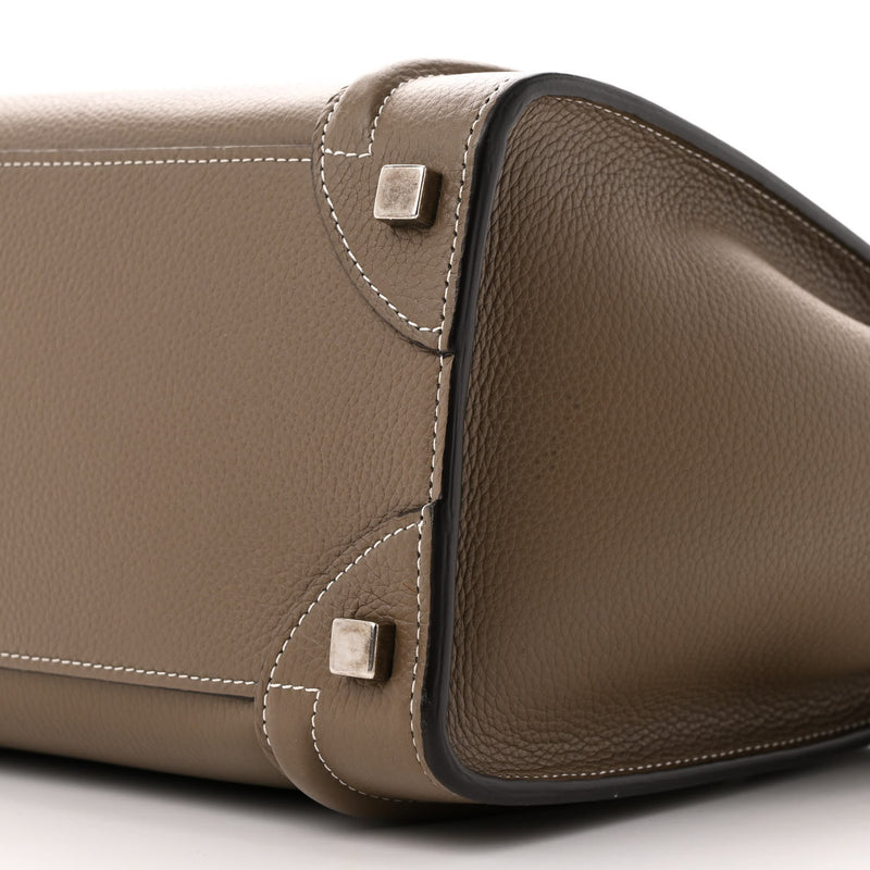 Celine Drummed Calfskin Micro Luggage