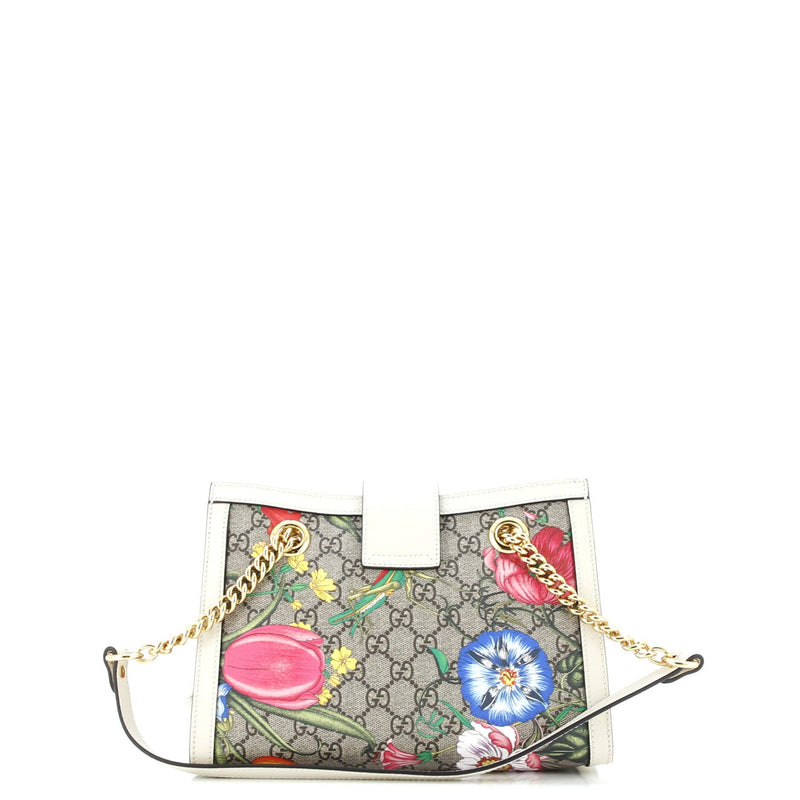 Padlock Chain Tote Flora Gg Coated