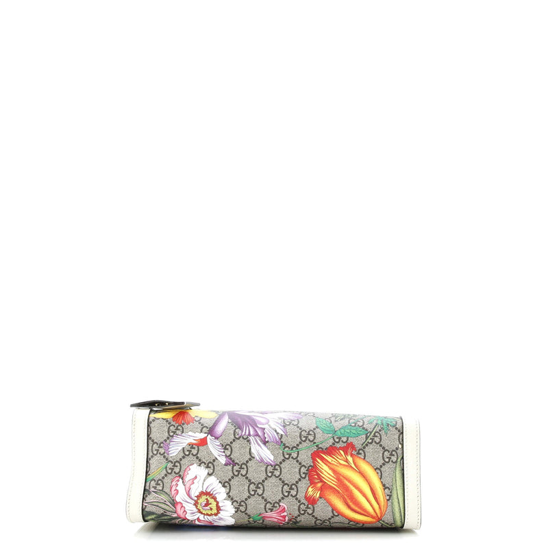 Padlock Chain Tote Flora Gg Coated
