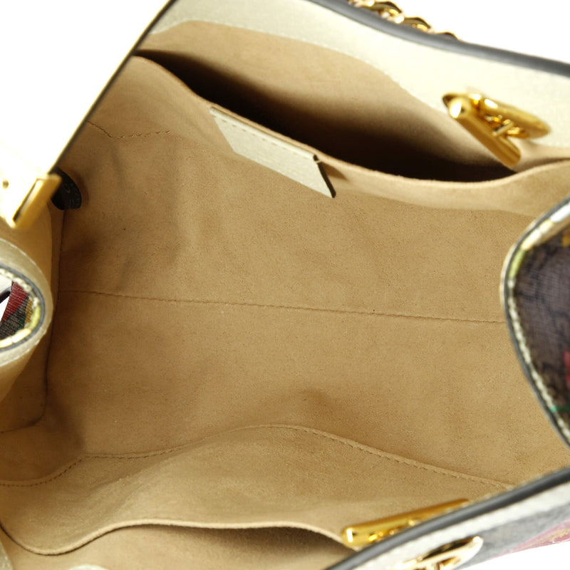 Padlock Chain Tote Flora Gg Coated