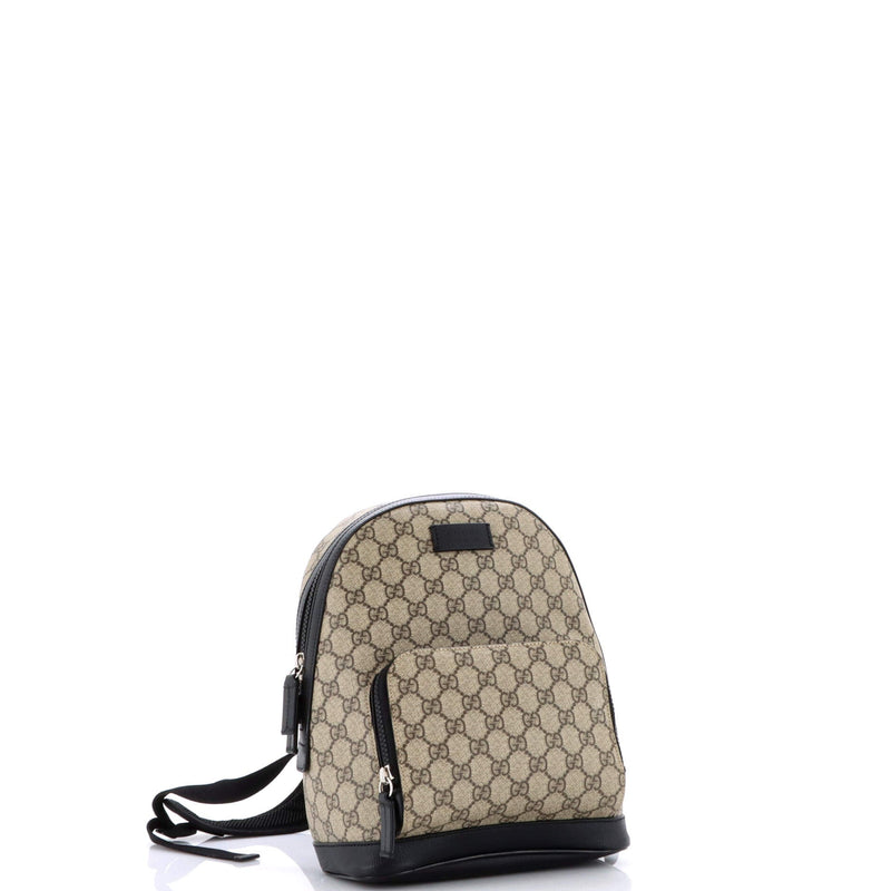 Zip Pocket Backpack Gg Coated Canvas