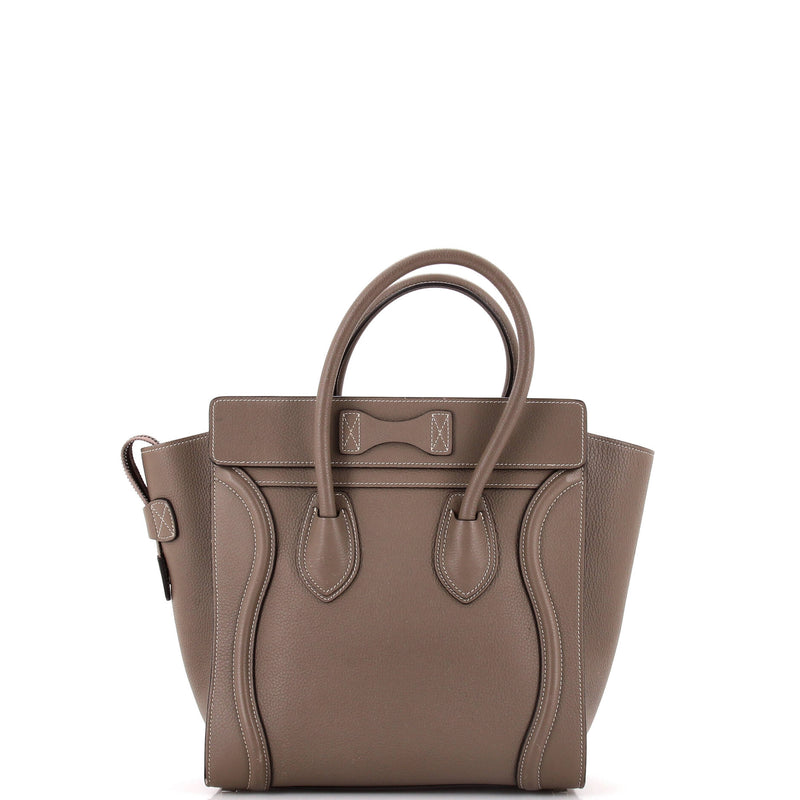 Bicolor Luggage Bag Leather Micro