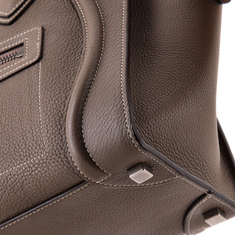 Bicolor Luggage Bag Leather Micro