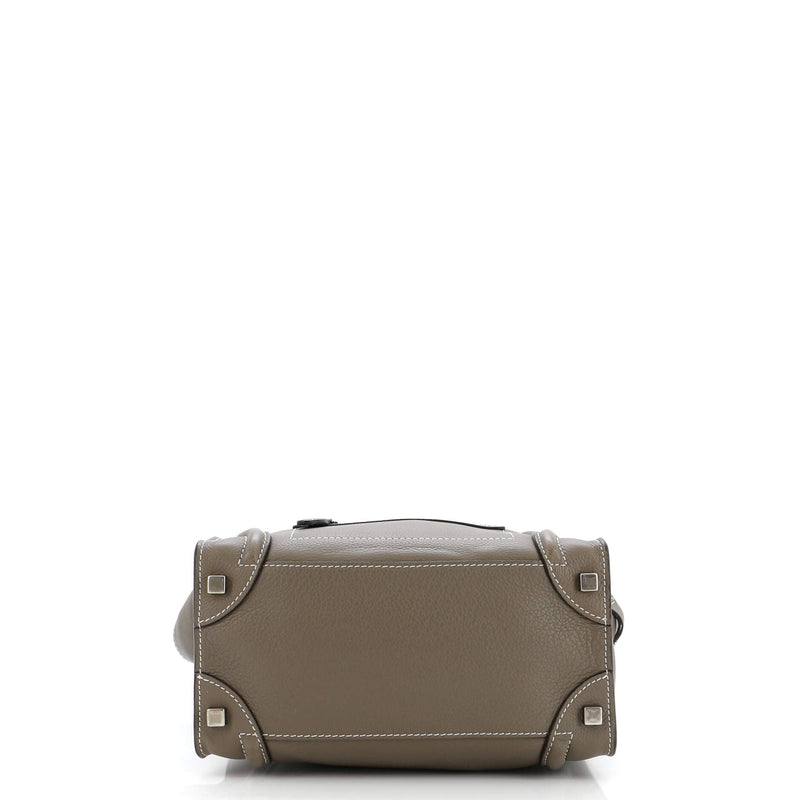 Luggage Bag Grainy Leather Micro