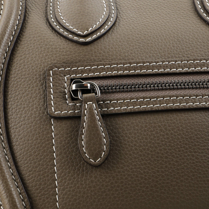 Luggage Bag Grainy Leather Micro