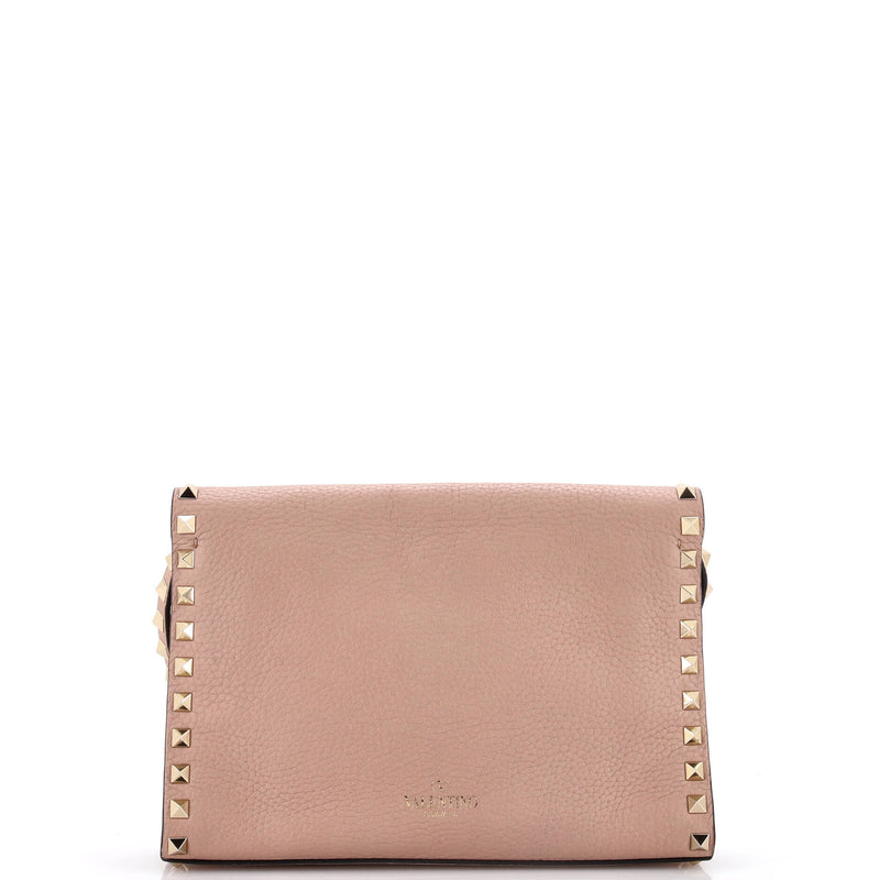 Rockstud Flip Lock Flap Bag Leather