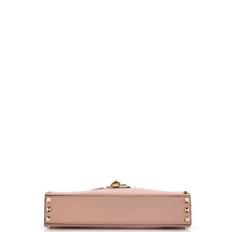 Rockstud Flip Lock Flap Bag Leather