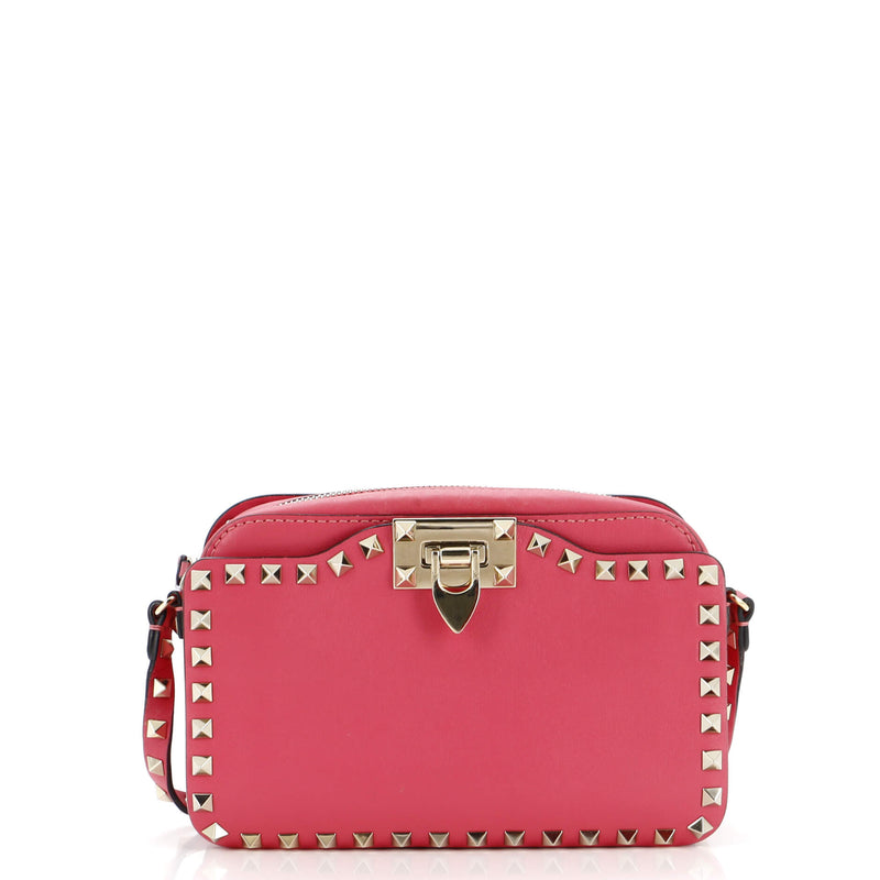 Rockstud Flip Lock Camera Crossbody Bag