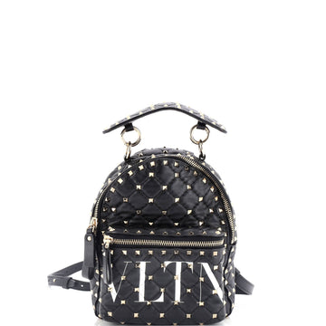 Vltn Rockstud Spike Backpack Quilted