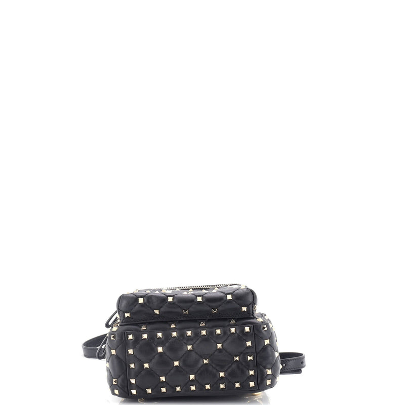 Vltn Rockstud Spike Backpack Quilted