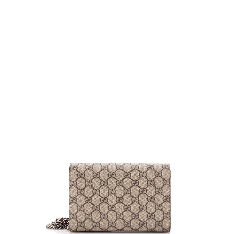 Dionysus Chain Wallet Gg Coated Canvas