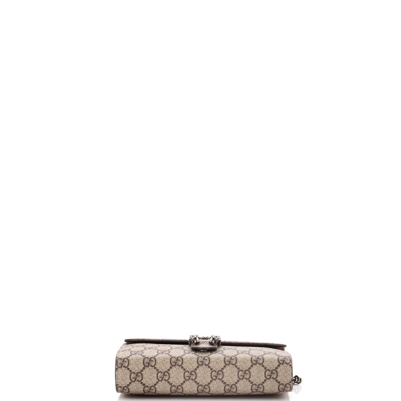 Dionysus Chain Wallet Gg Coated Canvas