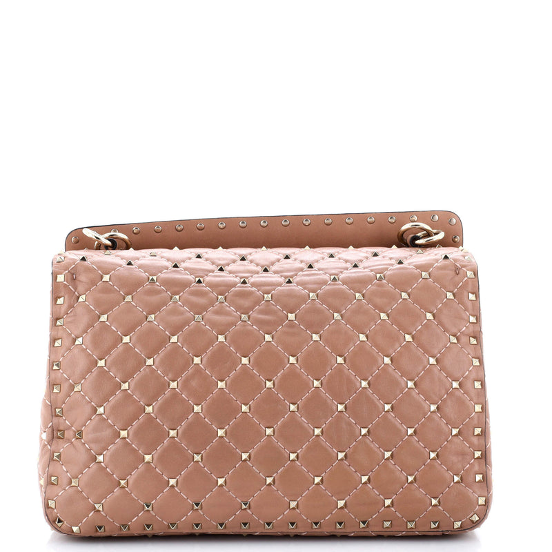 Rockstud Spike Flap Bag Quilted Leather