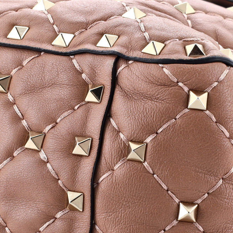 Rockstud Spike Flap Bag Quilted Leather