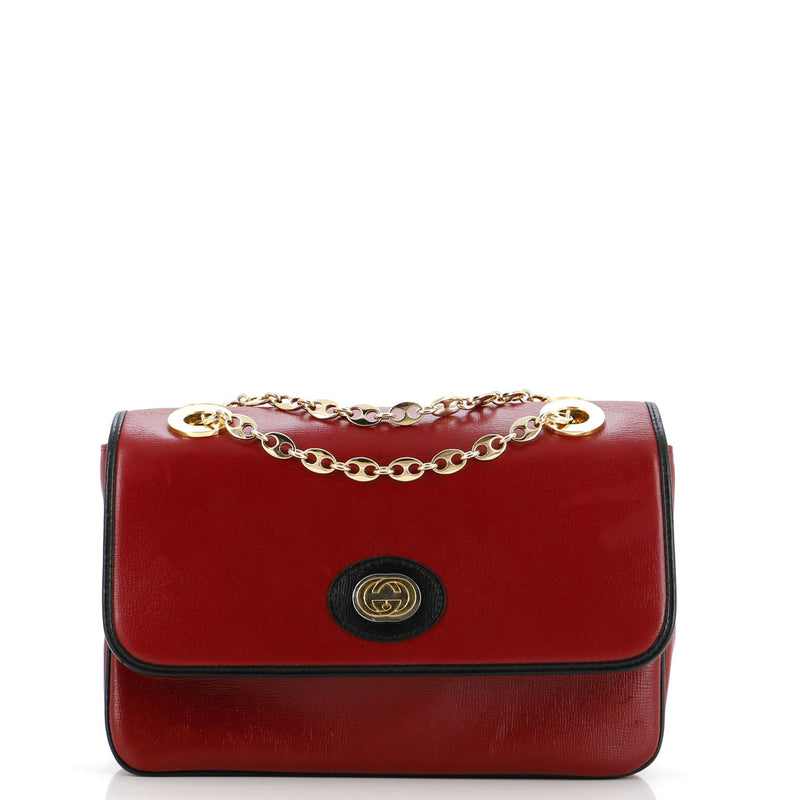 Marina Chain Flap Bag Leather Small