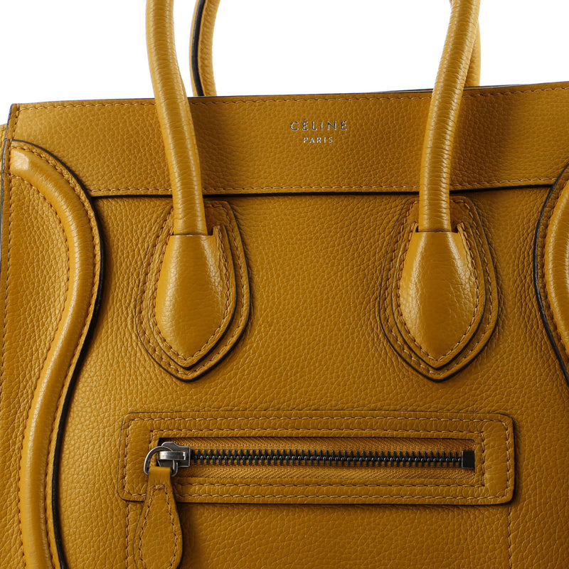 Luggage Bag Grainy Leather Micro