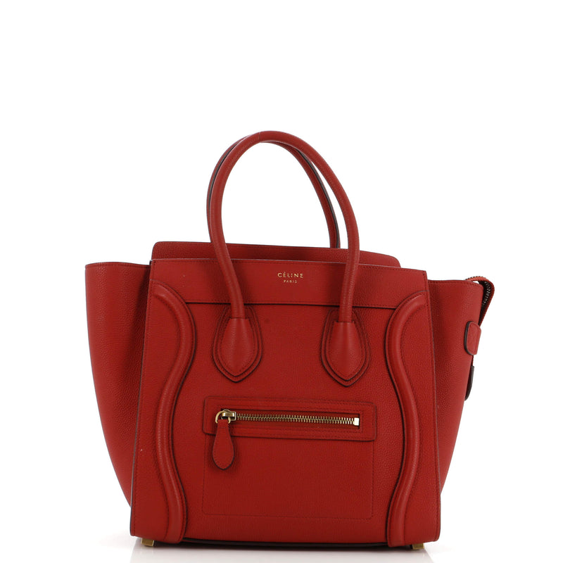Luggage Bag Grainy Leather Micro