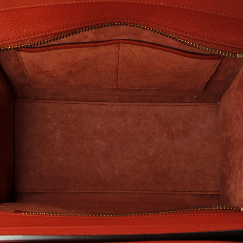 Luggage Bag Grainy Leather Micro