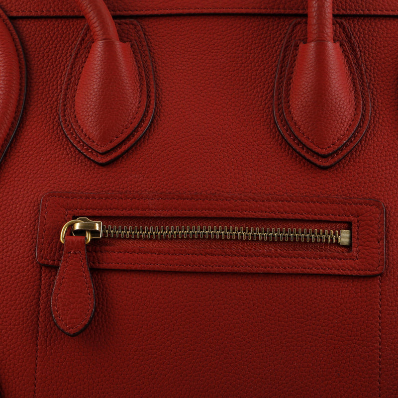 Luggage Bag Grainy Leather Micro