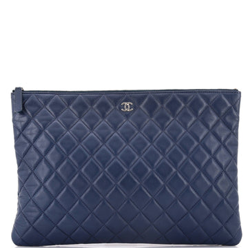 O Case Clutch Quilted Lambskin Large