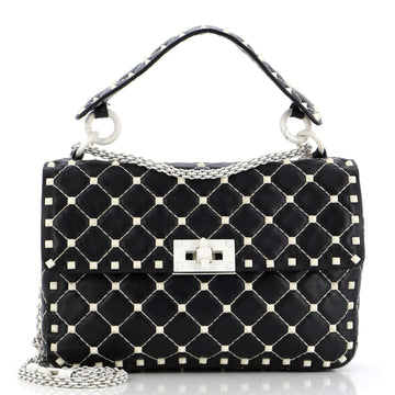 Rockstud Spike Flap Bag Quilted Leather