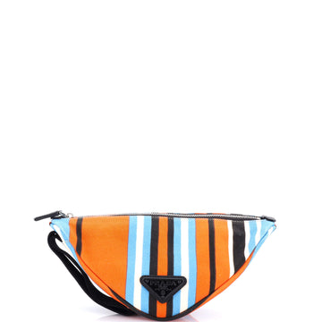 Triangle Logo Zip Crossbody Bag Printed