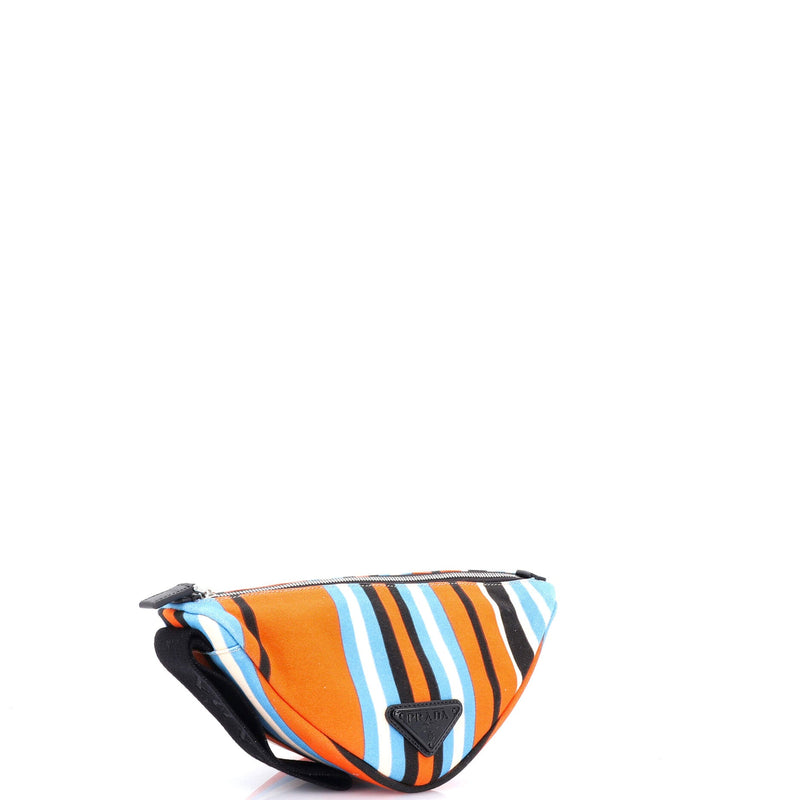 Triangle Logo Zip Crossbody Bag Printed