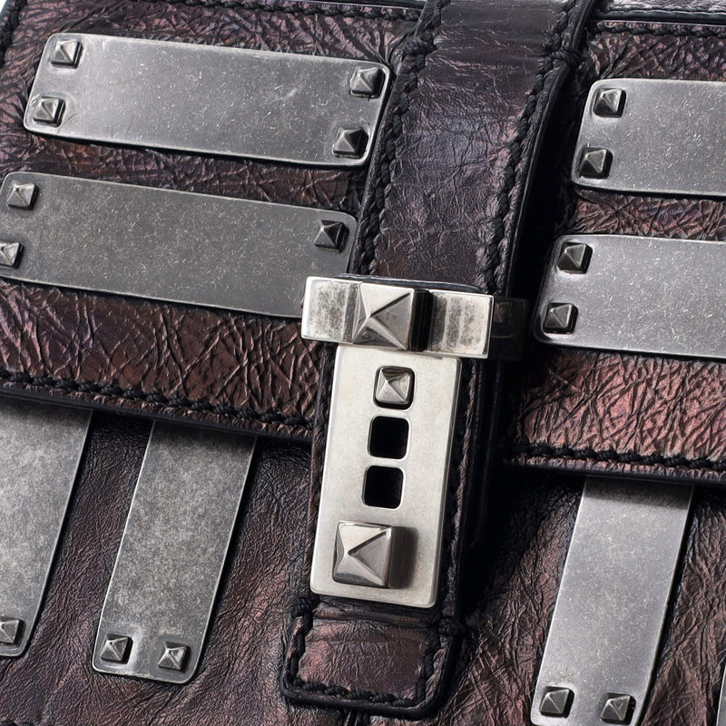 B-Rockstud Shoulder Bag Glazed Leather