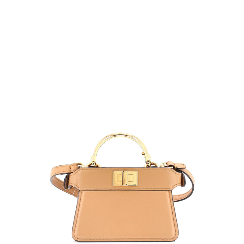 Maxi Handle Peekaboo Bag Leather Nano