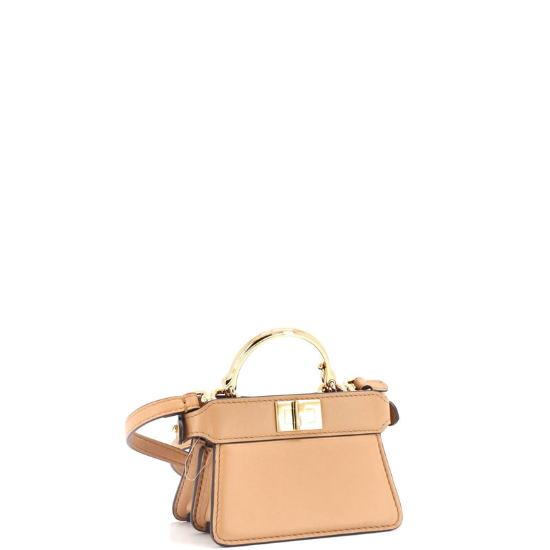 Maxi Handle Peekaboo Bag Leather Nano