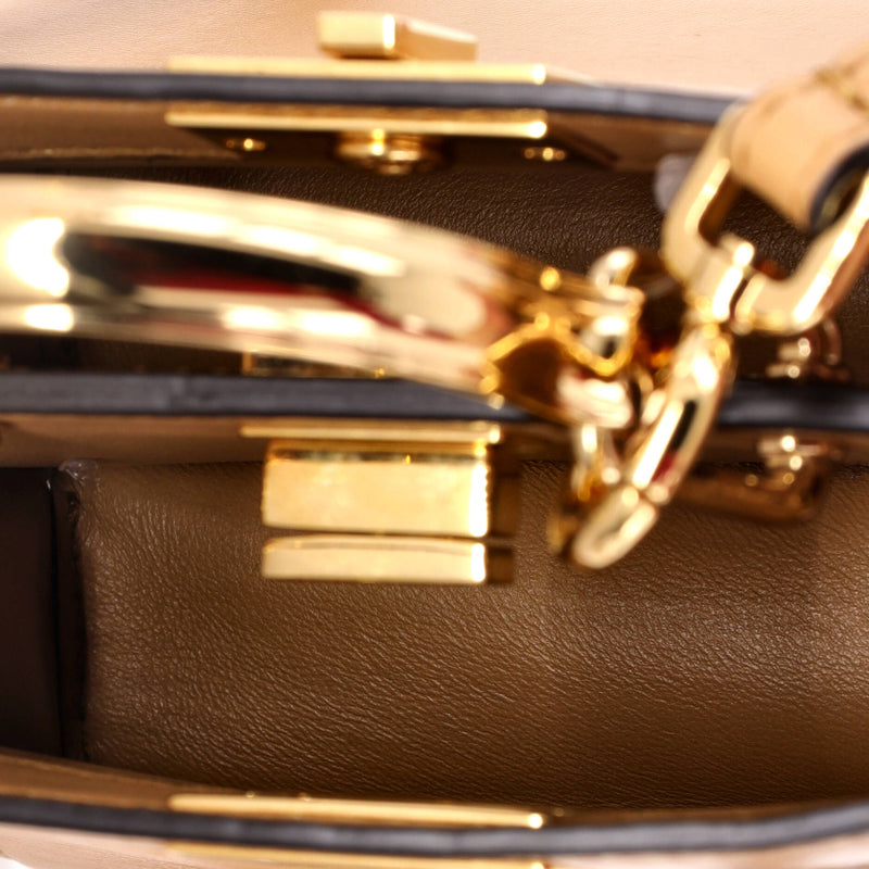 Maxi Handle Peekaboo Bag Leather Nano