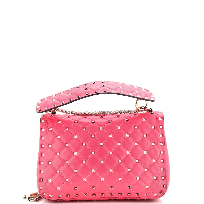 Rockstud Spike Flap Bag Quilted Leather