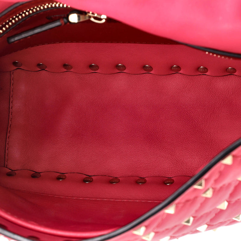Rockstud Spike Flap Bag Quilted Leather